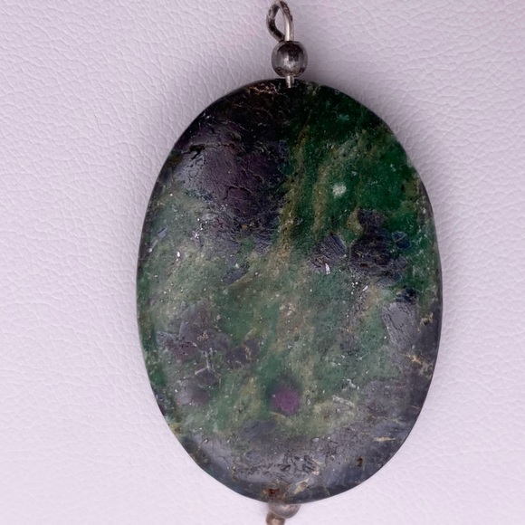 Pendant Ruby Ziosite 1.34” Length EUC - Picture 1 of 4